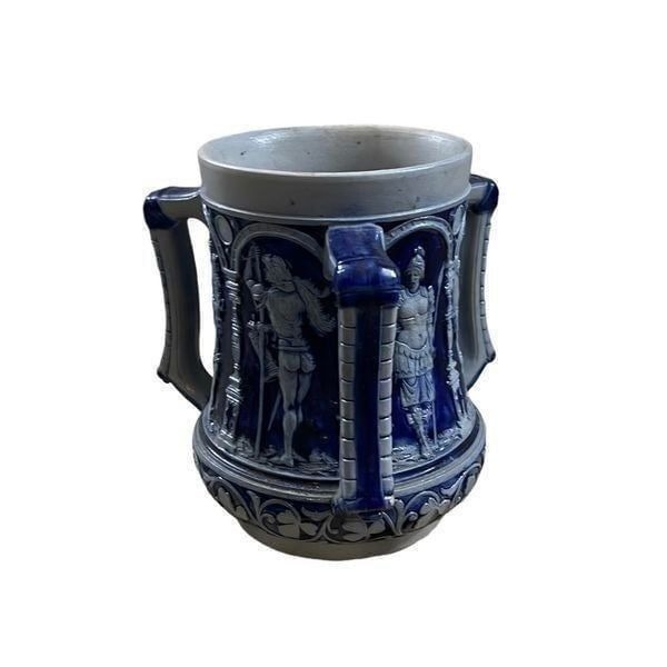 Vintage Rare 3 Handled German Beer Stein