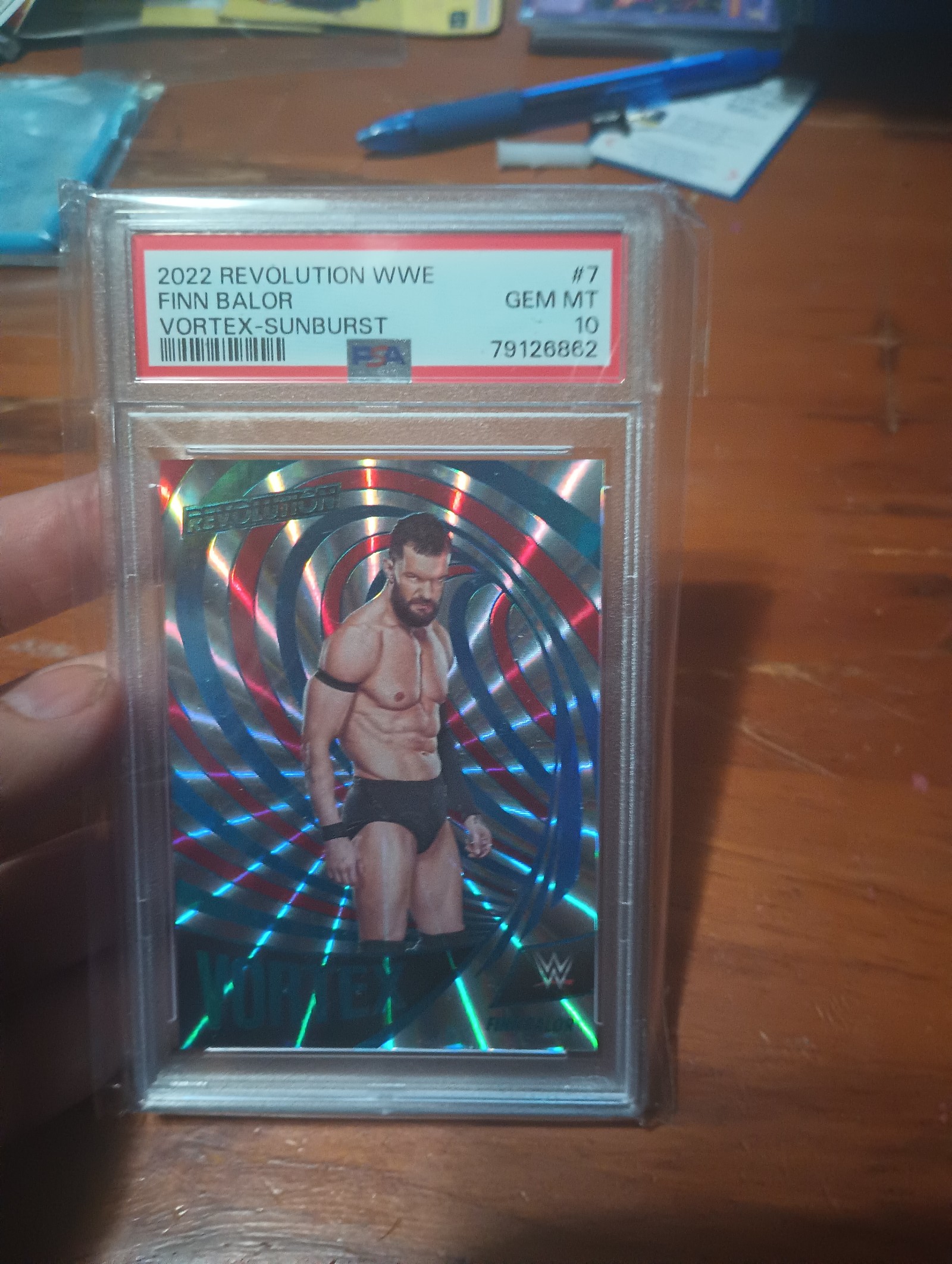 Finn Balor 2022 Revolution WWE Vortex Sunburst /99 PSA 10 The Judgement Day