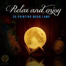 Extra Large 3D Printing Moon Lamp Moonlight LED Night Lunar 7.3
