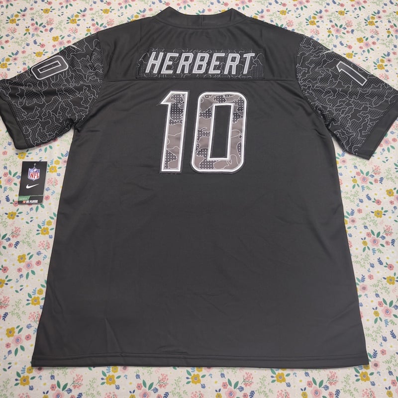Los Angeles Chargers Justin Herbert Black Reflective Jersey