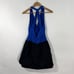 BCBGMaxAzria Womens Size Small Blue Sapphire Knit Dress Taffeta Bubble Skirt