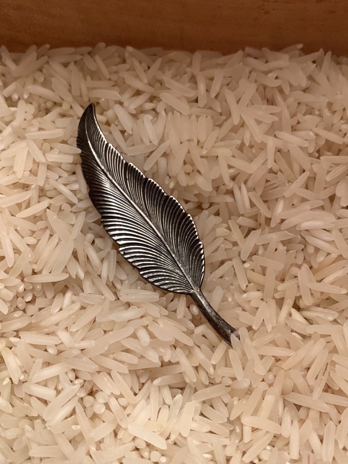 Vintage Sterling Silver Feather Brooch FN6932 Vintage Sterling Silver Feather Brooch FN6932