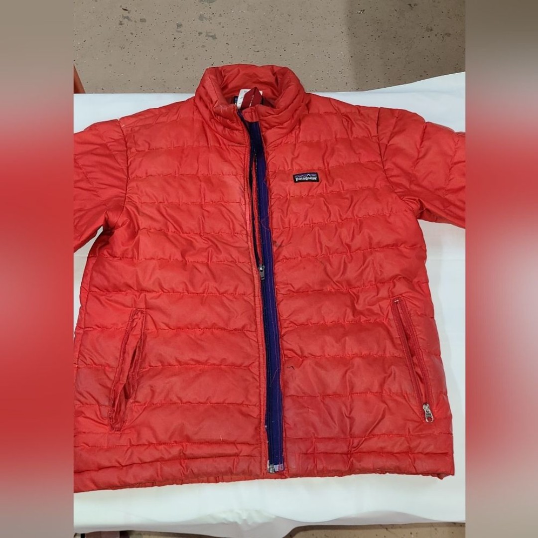 Patagonia Red Quilted Puffer Jacket Coat Boy Sz Large