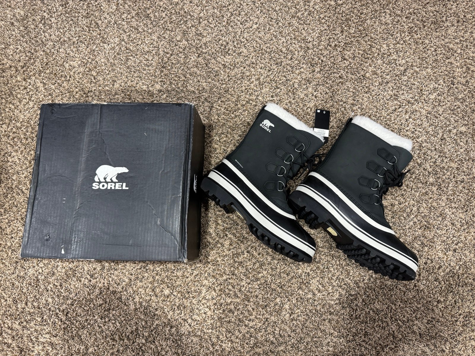 Brand new in the box waterproof Sorel Caribou boots