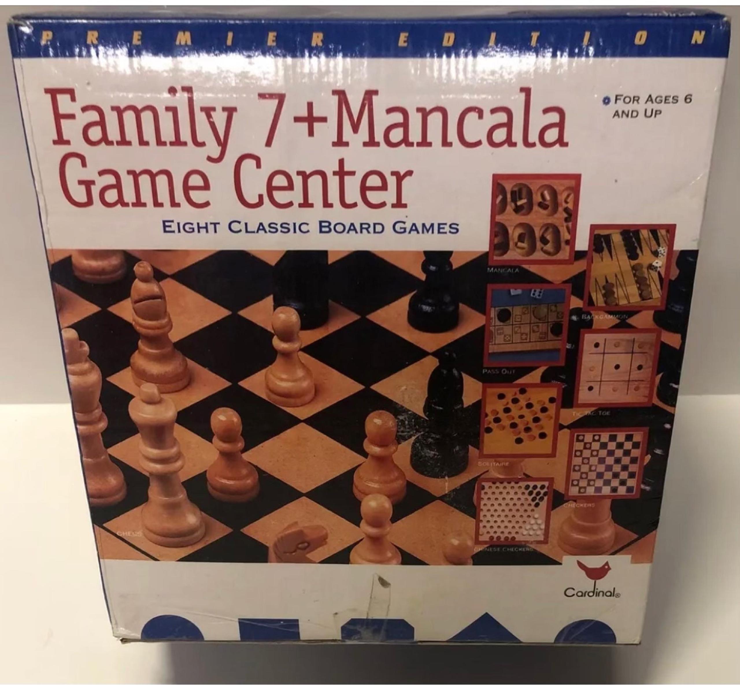 Family 7 + Mancala Game entertainment Center Eight Classic Board Games Cardinal