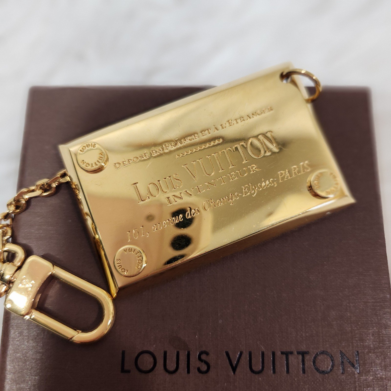 Louis Vuitton Inventeur Mirror keychain/purse charm