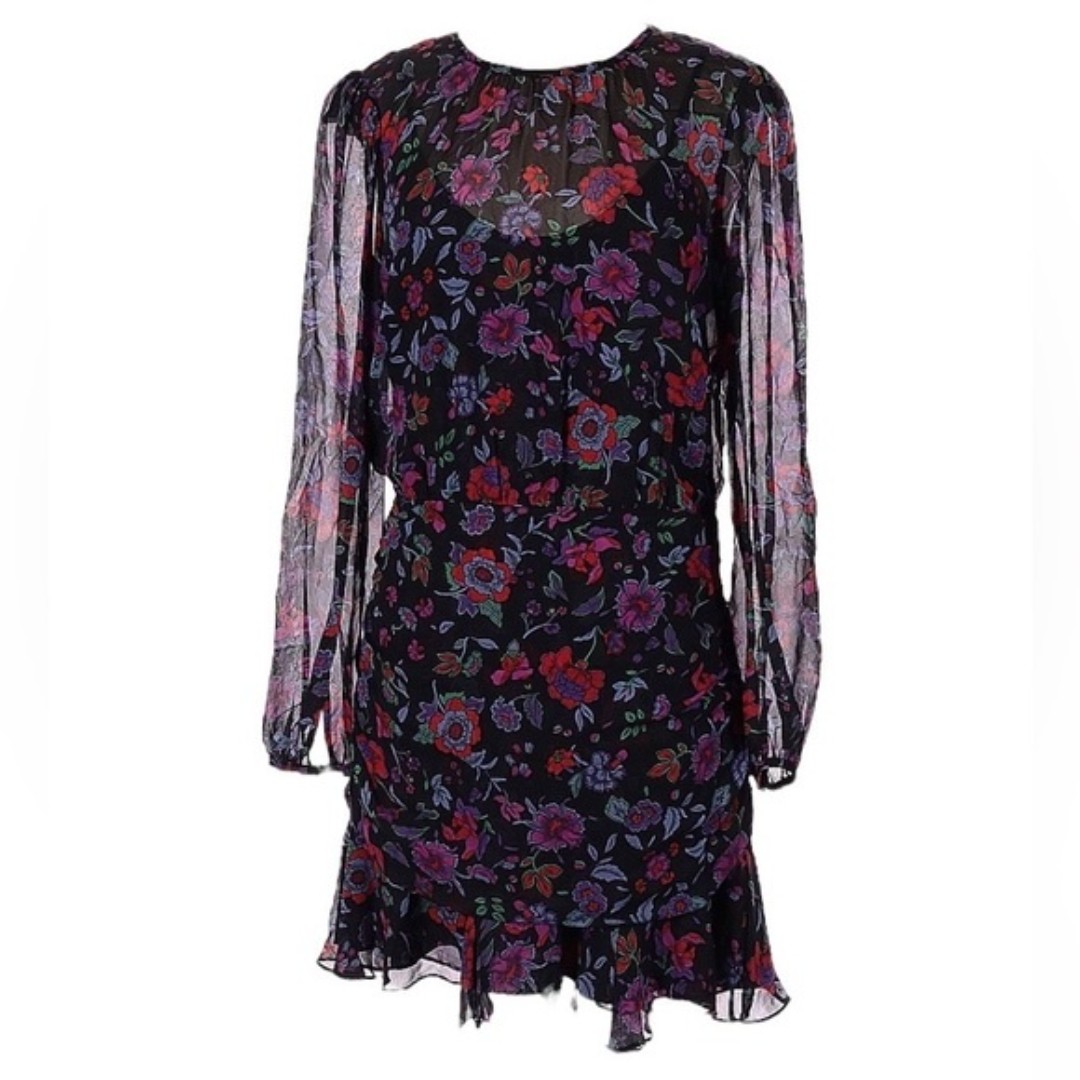 VERONICA BEARD Robin Silk Floral Mini Dress