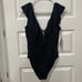 La Blanca Standard Island Goddess Over The Shoulder Ruffle Plunge One Piece