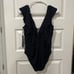 La Blanca Standard Island Goddess Over The Shoulder Ruffle Plunge One Piece