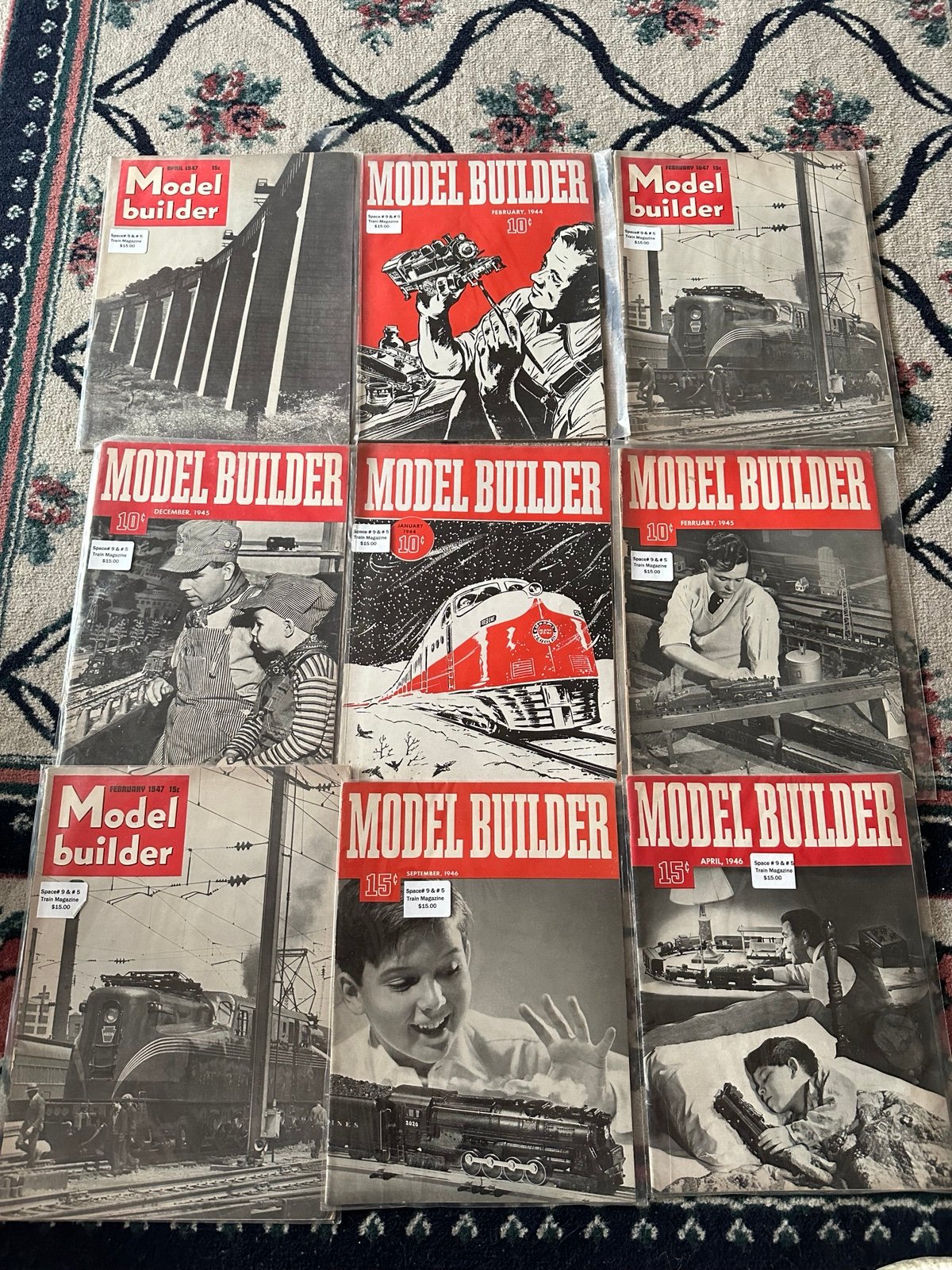 model builder magazine 1940s (16 Total)