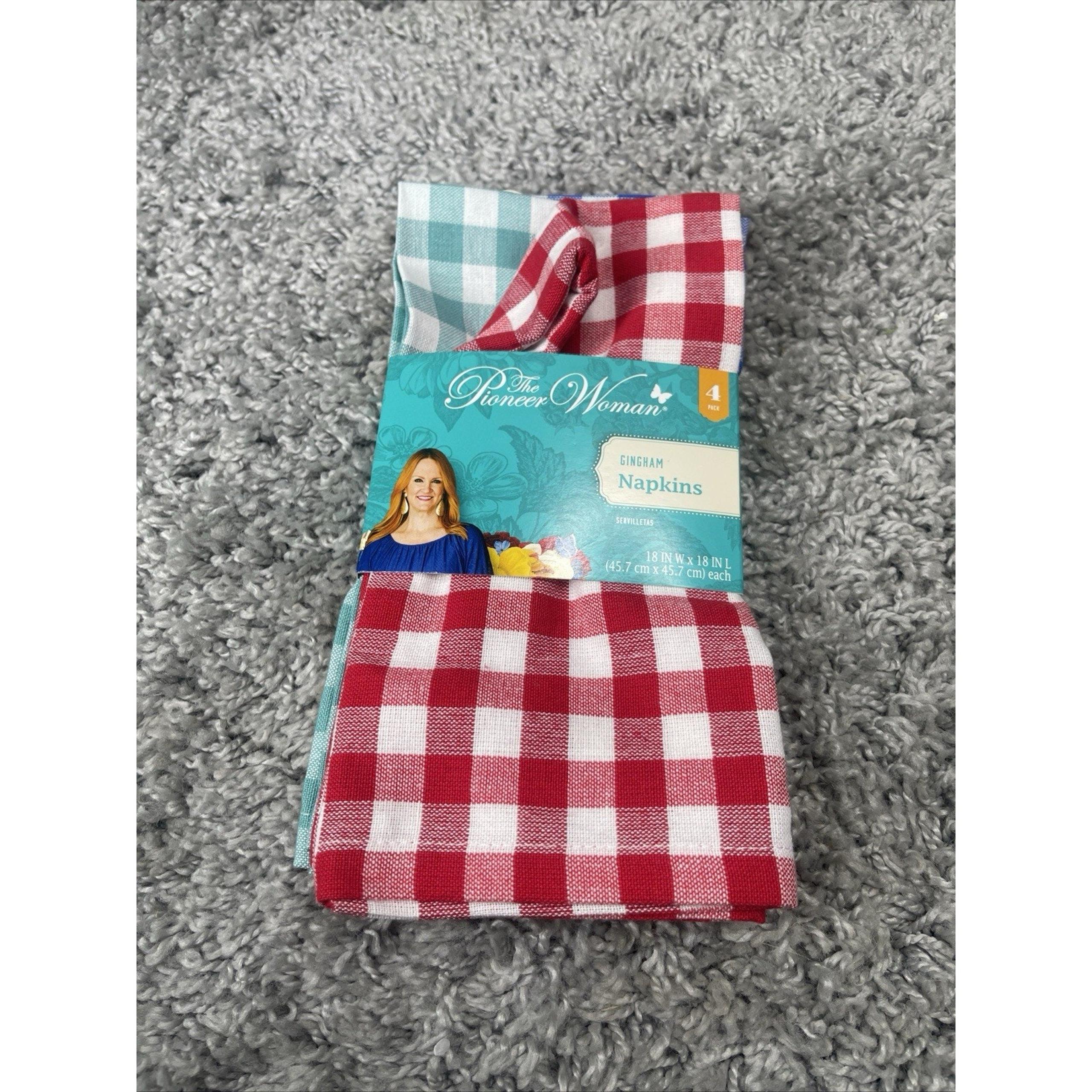 The Pioneer Woman Gingham Napkins 4 Pack 18 In X 18 In Kitchen New With Tags