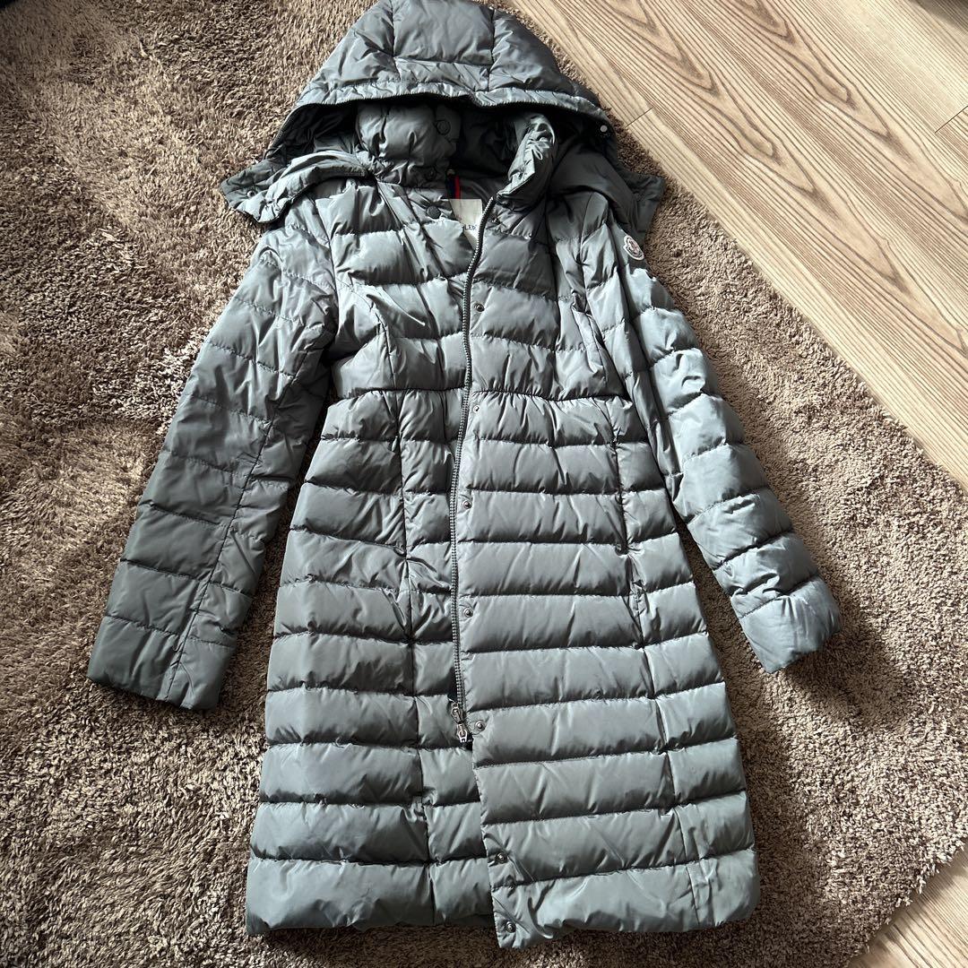 Moncler Long Coat, Gray, 00