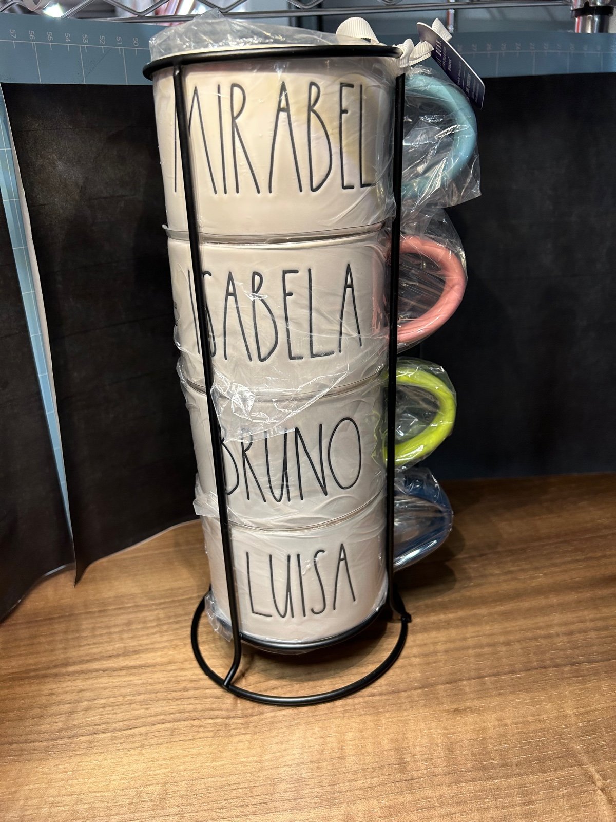 Rae dunn Disney Encanto mug stack