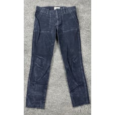 Nili Lotan Jenna Corduroy Clover Blue Cutoff Cotton Pant Size 0 Women's