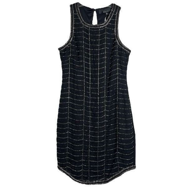 Adelyn Rae Beaded LBD Dress Extra Small Black Cocktail Great Gatsby Party XS NWT