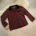Victoria Secret Country Vintage Plaid Tartan Velvet Pajama Top Small