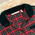 Victoria Secret Country Vintage Plaid Tartan Velvet Pajama Top Small