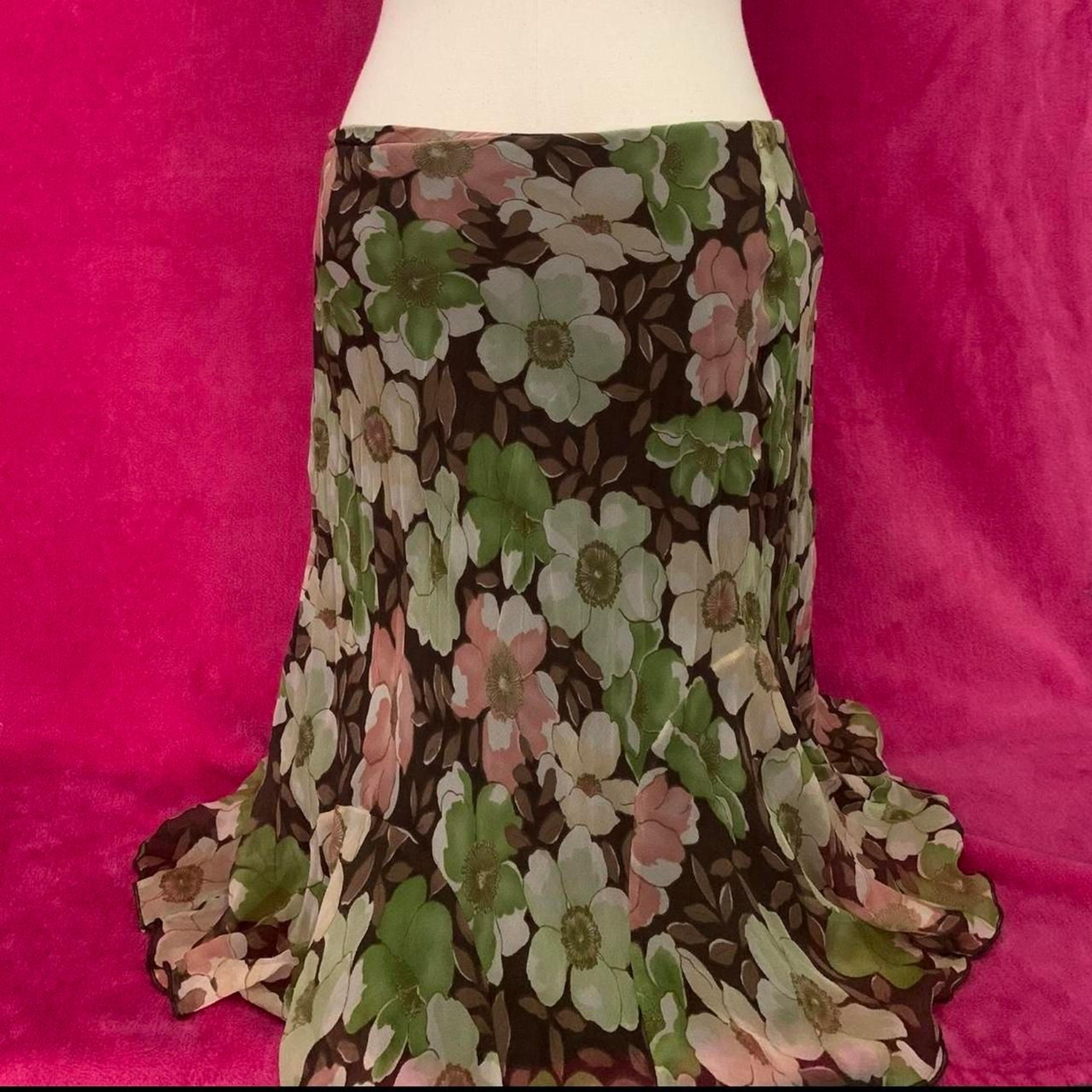 Unbranded Women's Brown and Pink Skirt