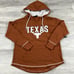Texas Longhorns Colosseum Womens Small Tunic Pullover V-Neck Hoodie Texas Orange