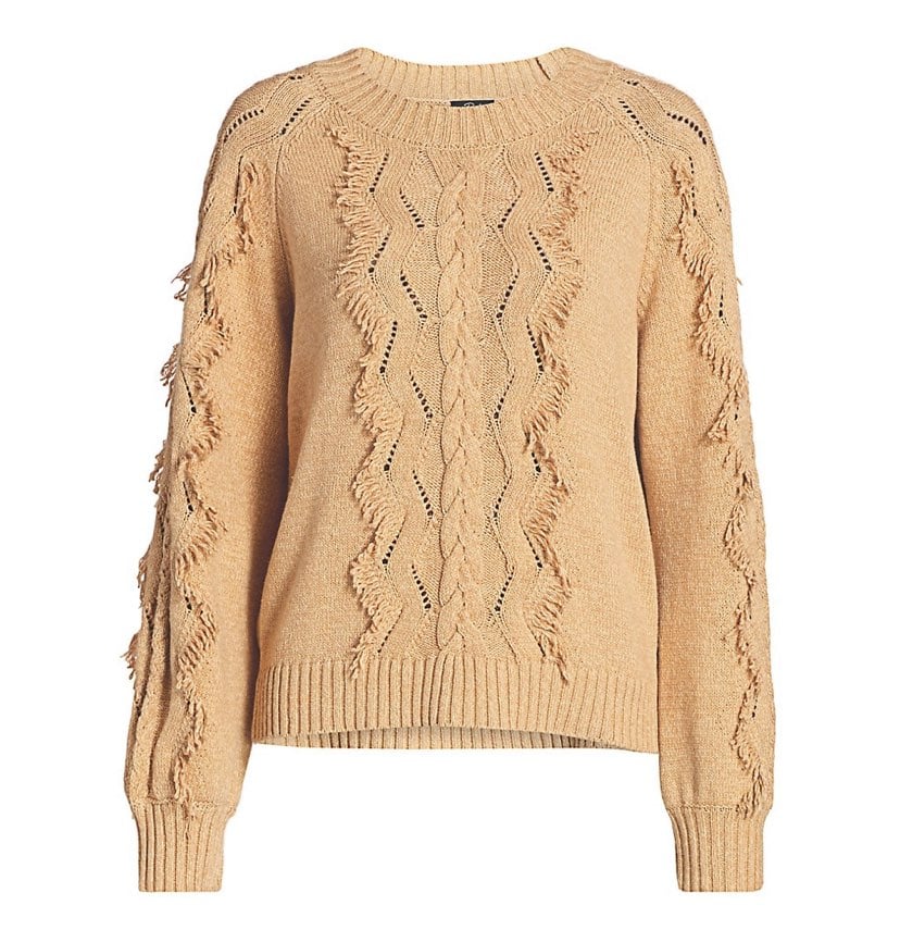 Rails Francis Fringe Cable Knit Sweater