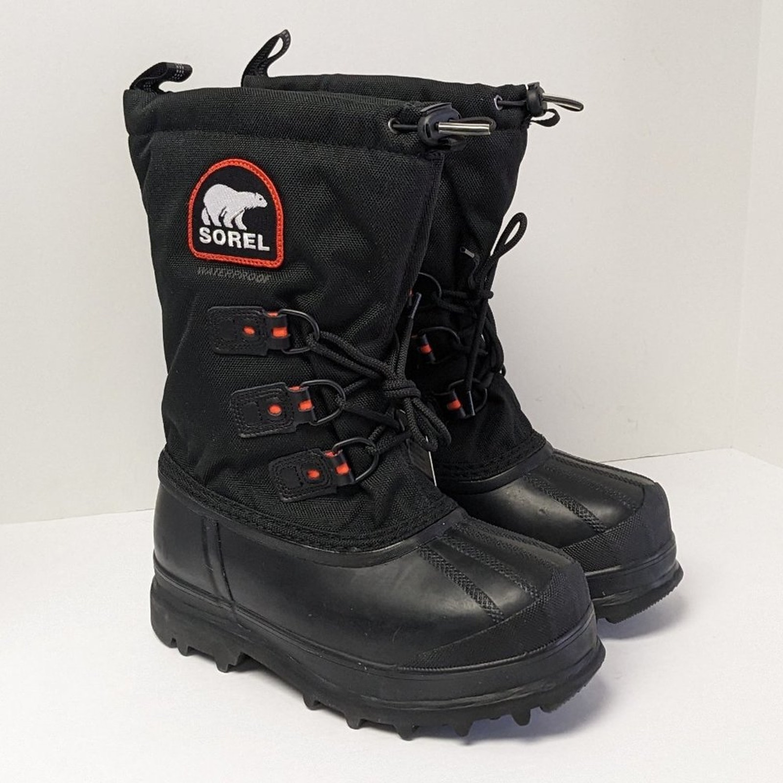 Sorel Glacier XT Waterproof Snow Boots, Black, Big Kids 5 M