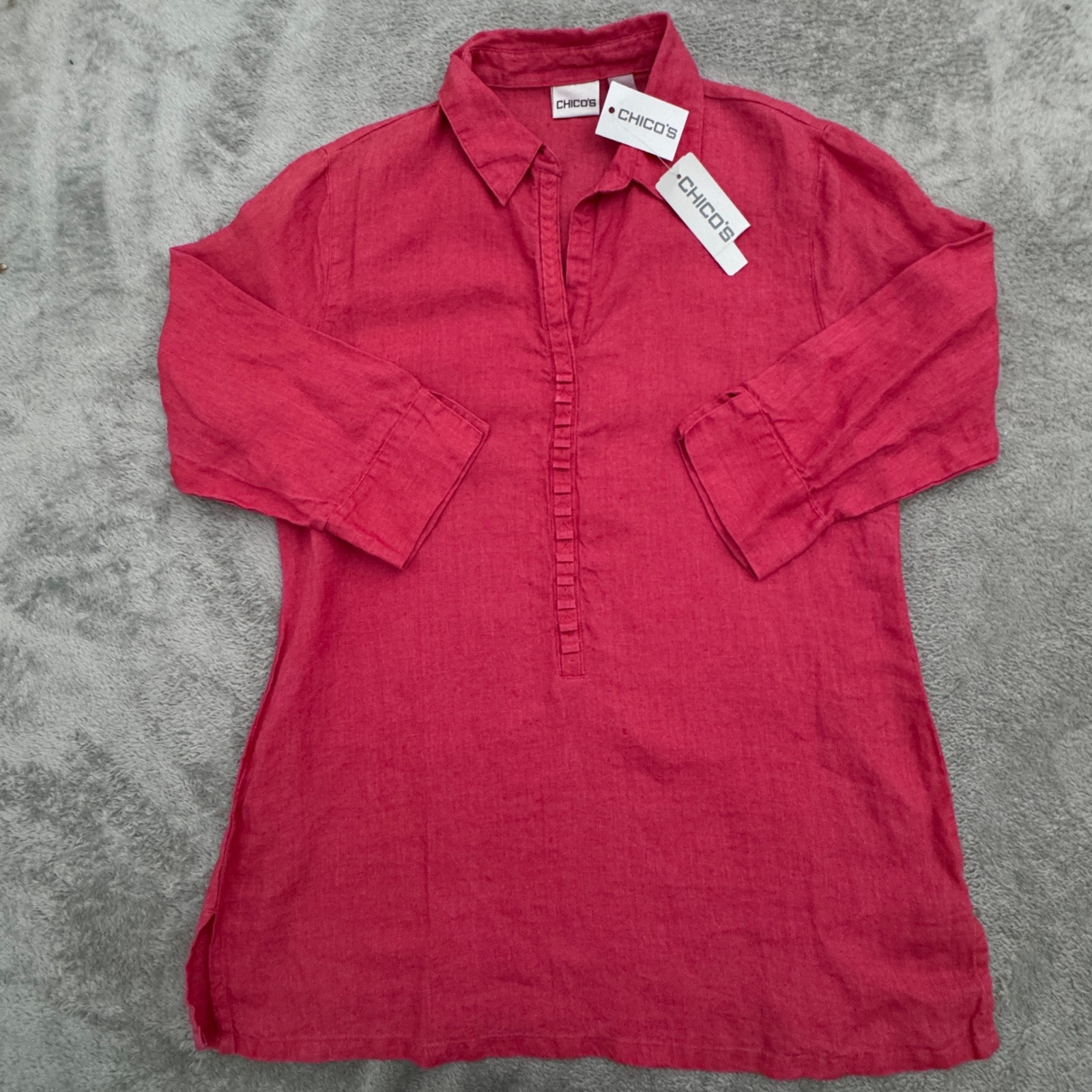 Chico's NWT Women's Blouse Size 1 Red BRAND NEW Beautiful!