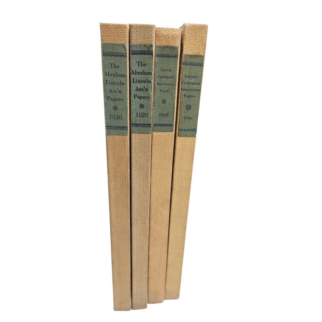 Abraham Lincoln Association Papers Hardcover Book Lot 1926, 1928, 1929 & 1930