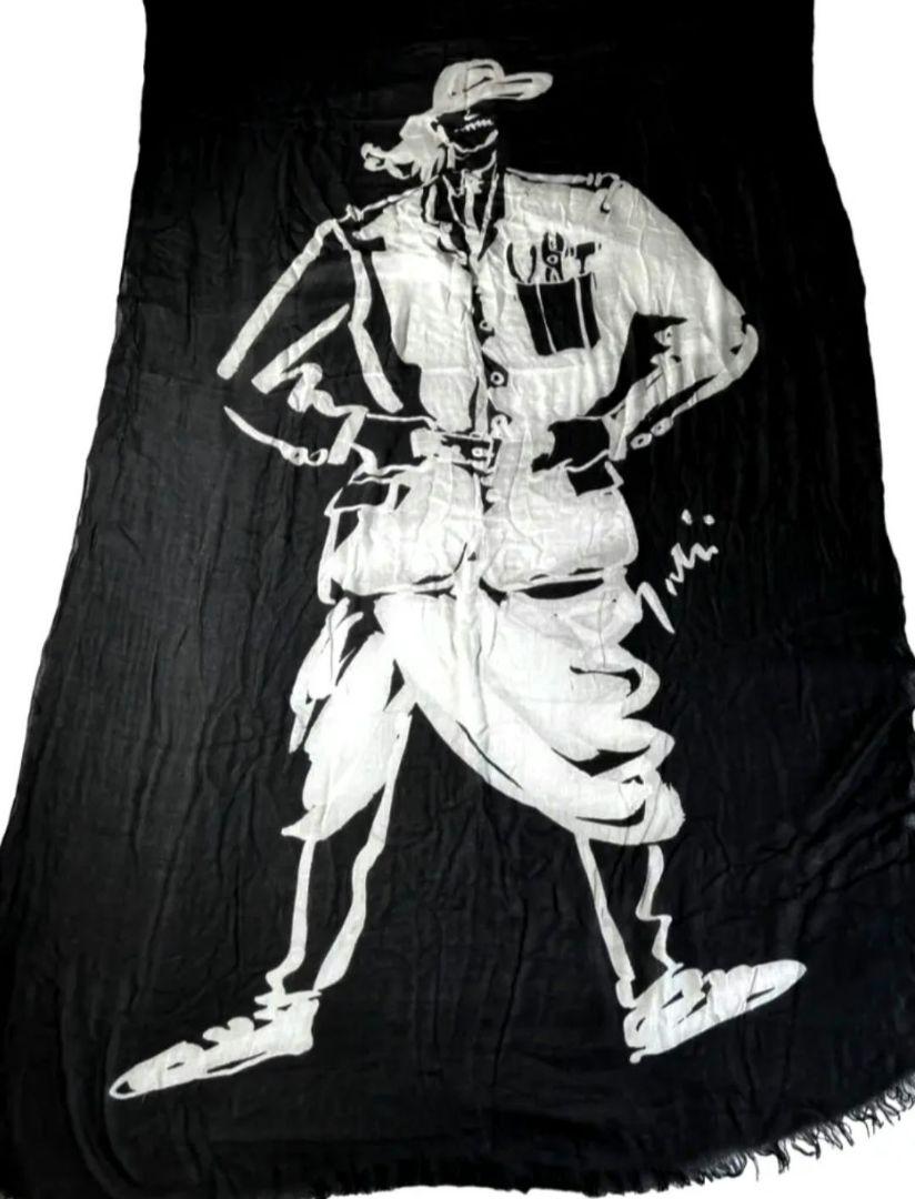 17aw Yohji Yamamoto Pour Homme Bleached Large Stole