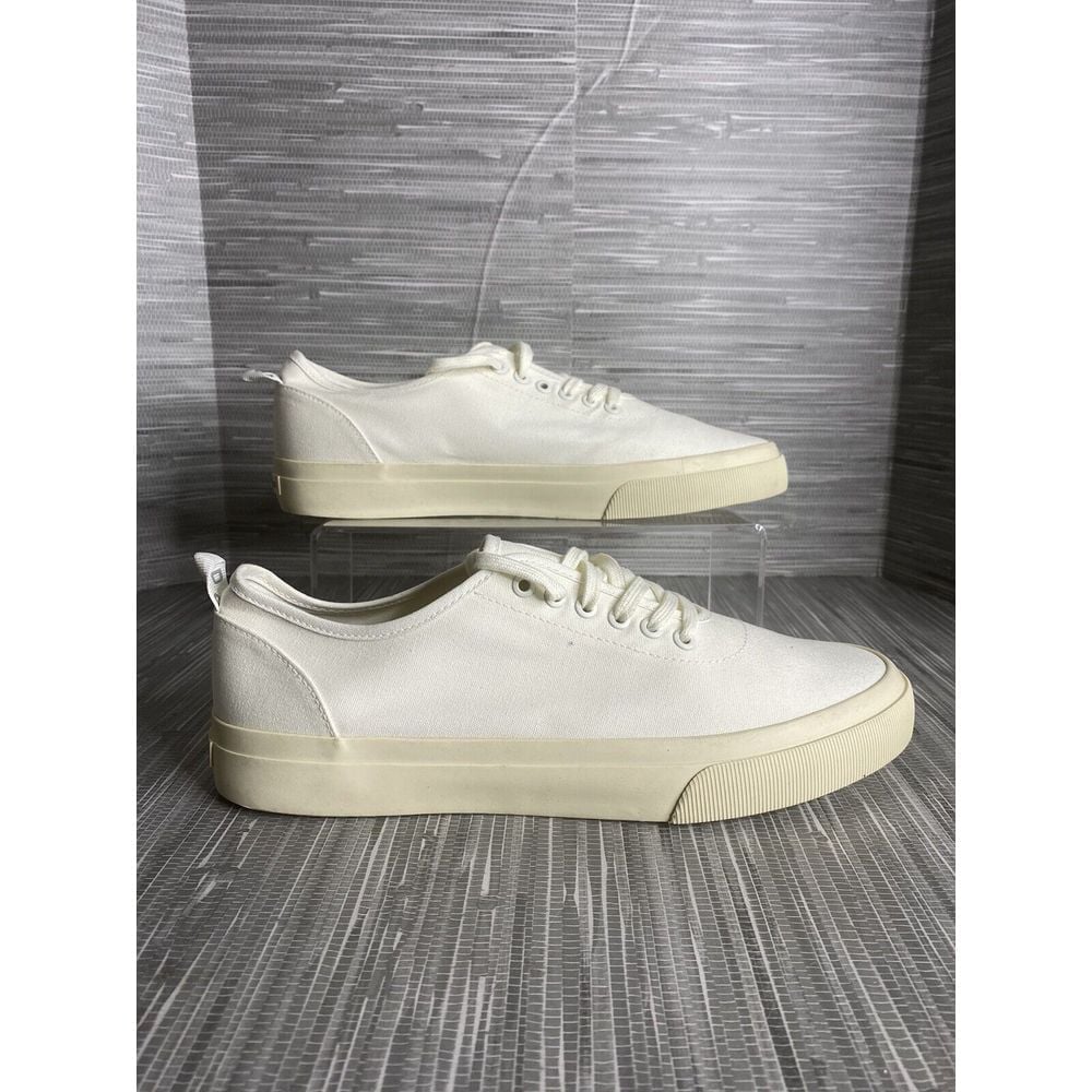 Everlane Unisex Cotton The Forever Sneaker Tennis White Size Female 11 Male 9