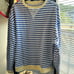 Free People classic striped oversized crewneck