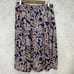 Garnet hill midi skirt womens small blue paisley pull on pockets boho hippie
