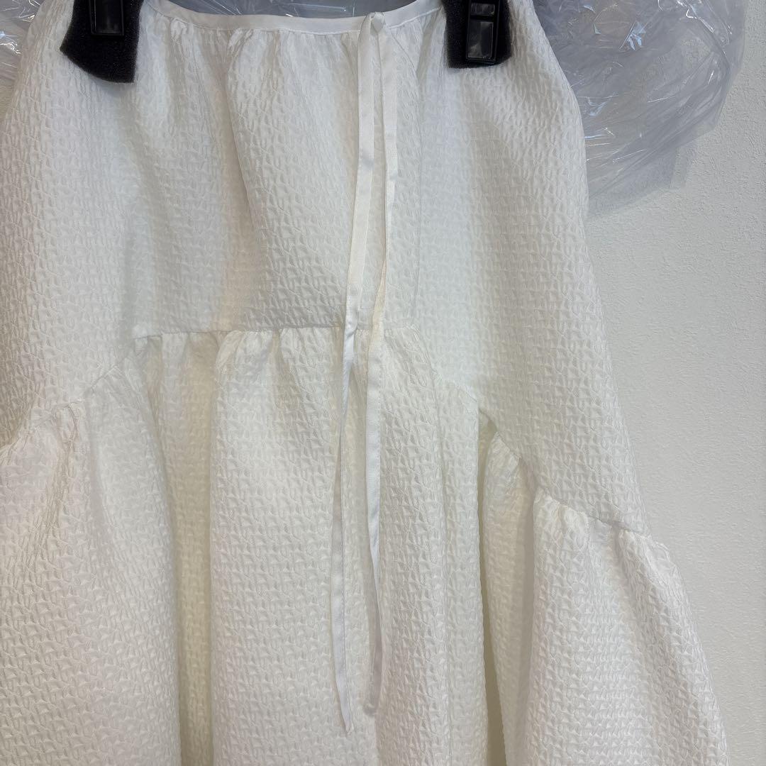BLUELEA Jacquard Skirt, white, size 36