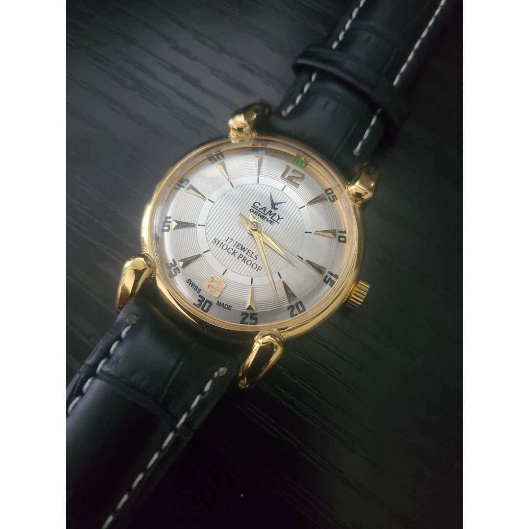 NEW Old Stock Antique Camy Geneva Mechanical Men's Watch BEAUTIFUL