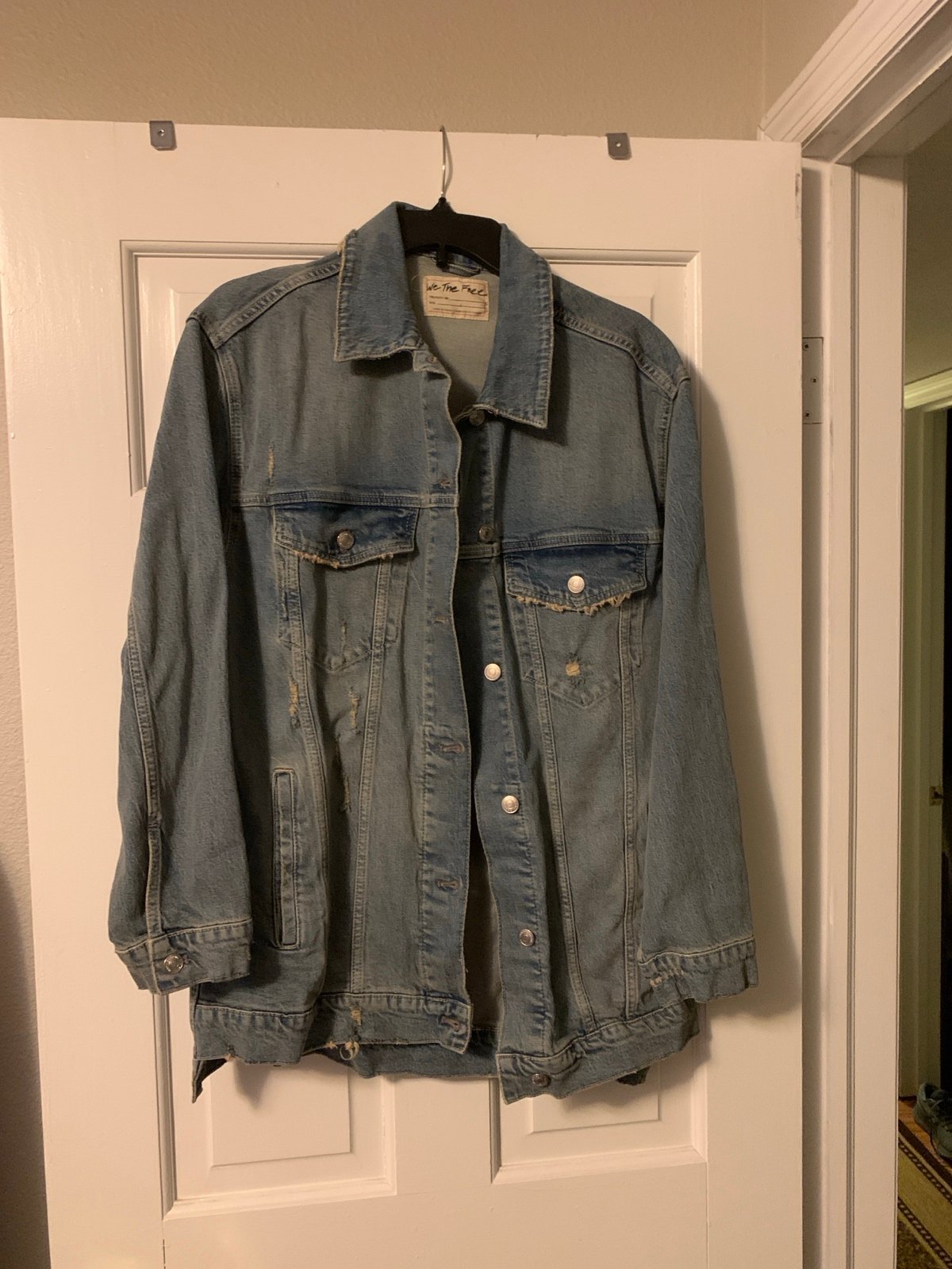 Free People long and lean trucker Jacket