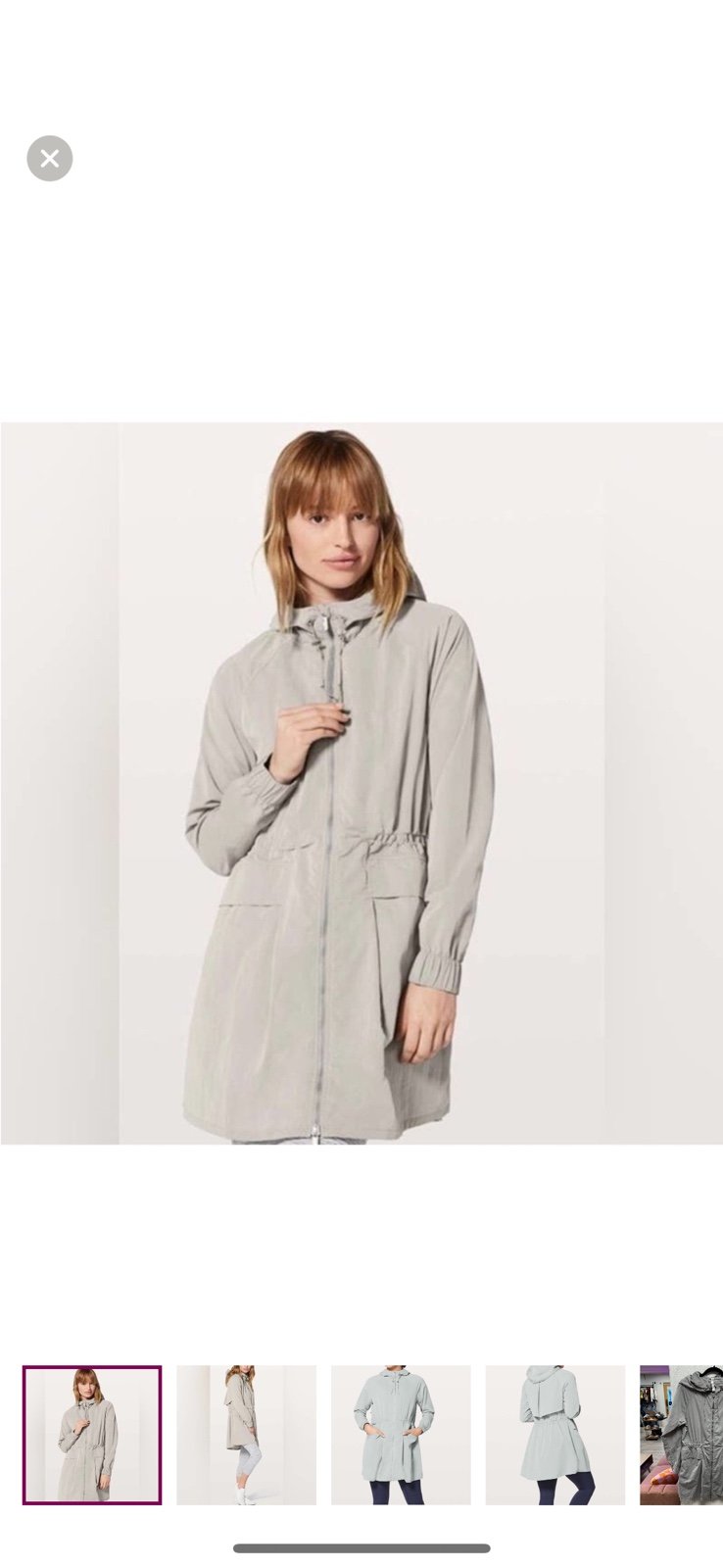 Lululemon gray Pack and Glyde windbreaker jacket 8