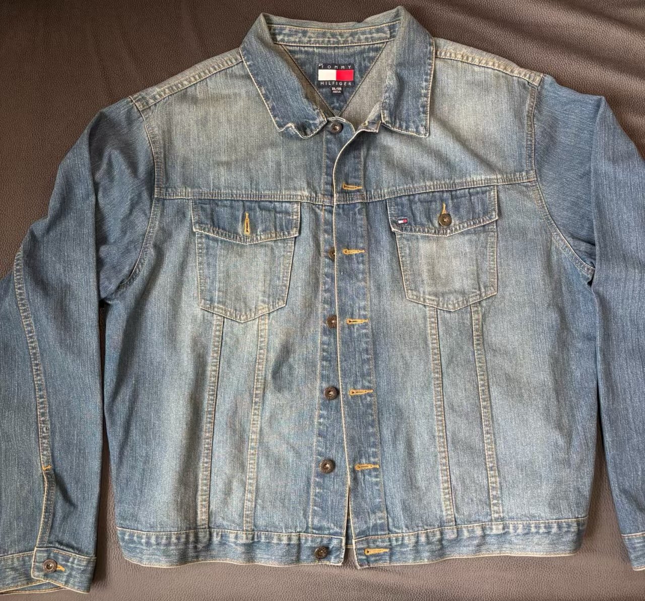 Tommy Hilfiger Men’s Premium Vintage Denim, Jean Denim Jacket XXL