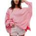 New We the Free People Camden Distressed Pink Sky Sweatshirt Size Medium