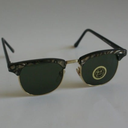 NWT True Vintage Soho/Clubman style laminate top G-15 glass lens sunglasses