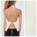 NWOT. Zara White Linen Blend Halter Top with Tie Detail. Size XS.
