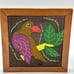 Kuna Tribe Mola Embroidery Bird& Armadillo Textile Vintage Framed