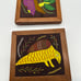 Kuna Tribe Mola Embroidery Bird& Armadillo Textile Vintage Framed