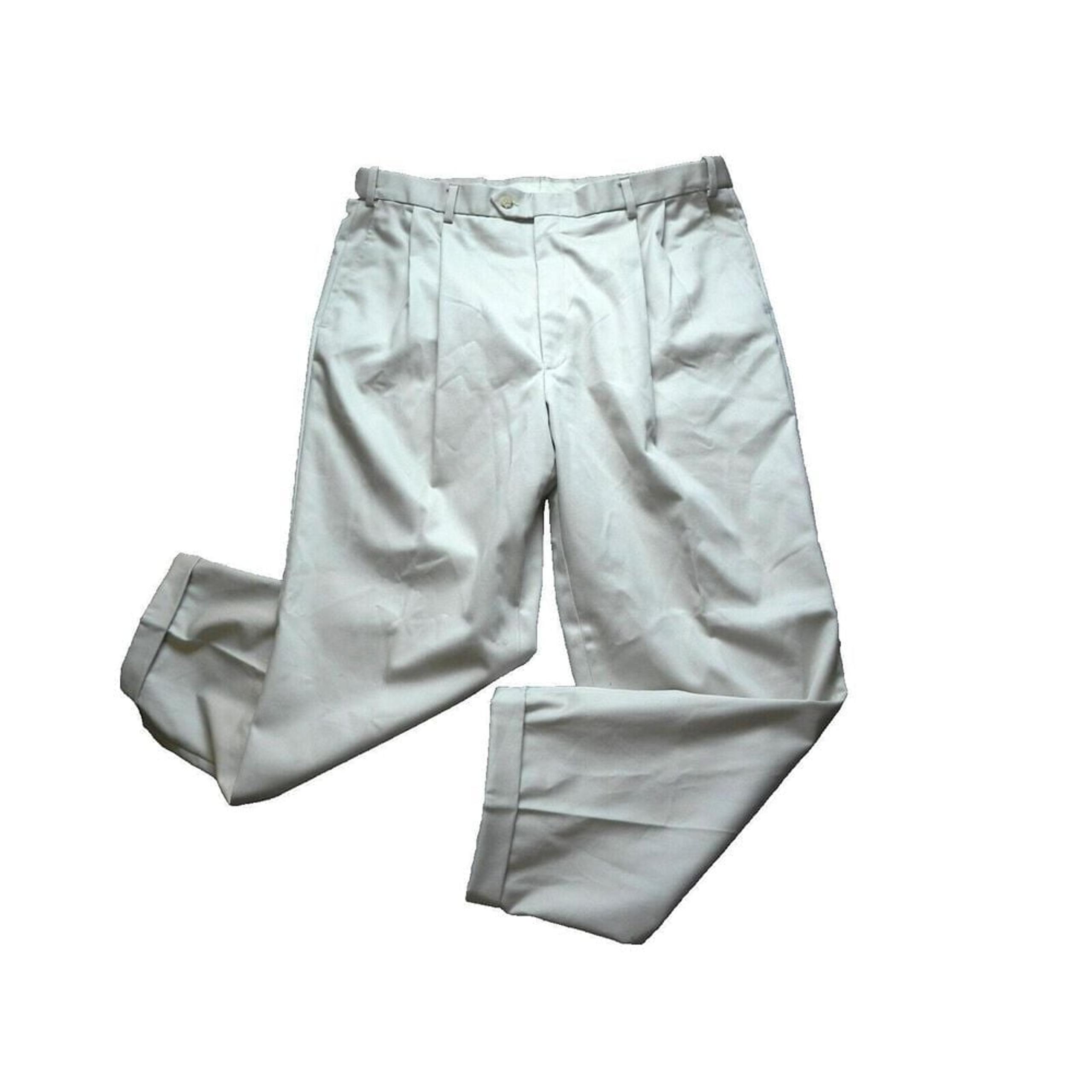 Berle Pants Adult 40 Pleated Cuffed Golf Casual Trousers Khakis Mens