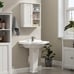 Medicine Cabinet with Door and 3 Open Shelves