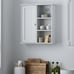 Medicine Cabinet with Door and 3 Open Shelves