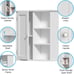 Medicine Cabinet with Door and 3 Open Shelves