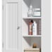 Medicine Cabinet with Door and 3 Open Shelves