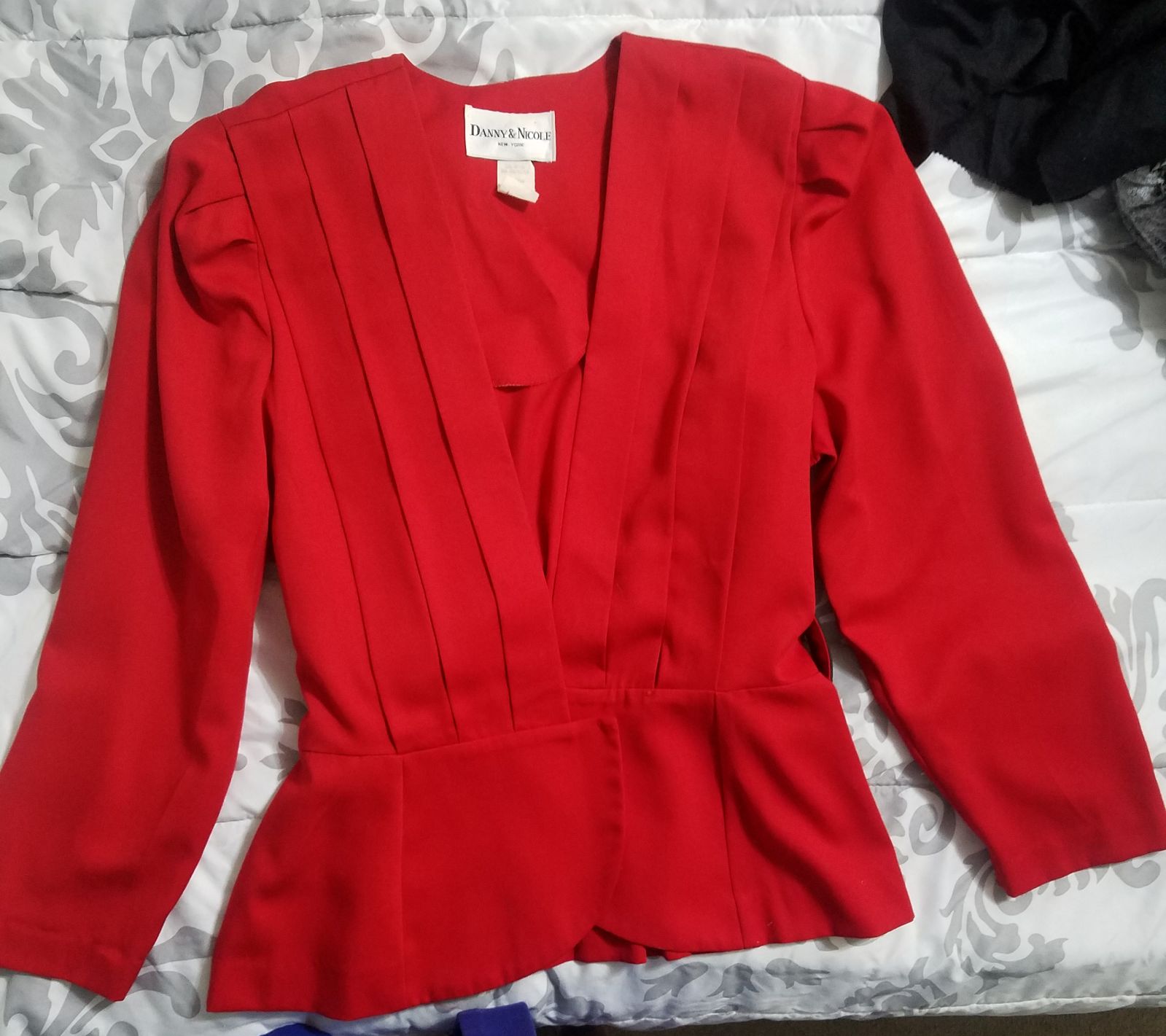 Vintage Cherry Red Skirt Suit.