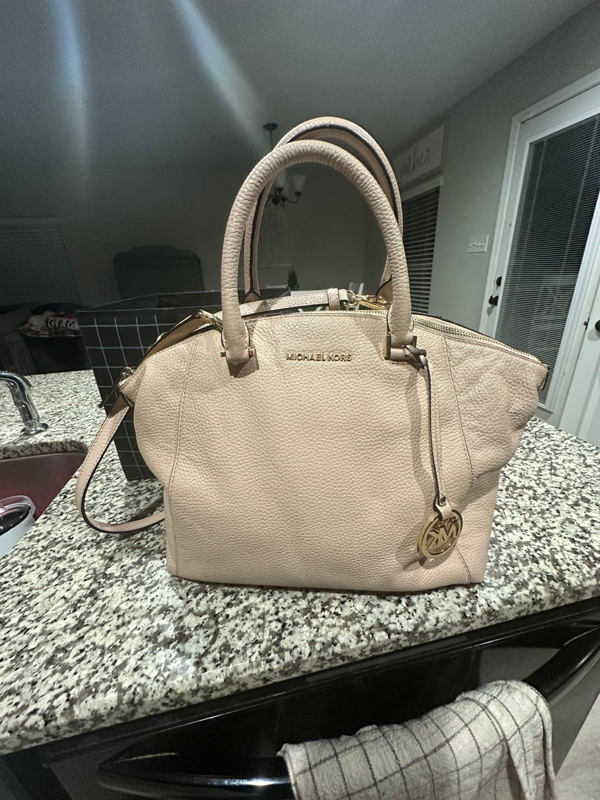 Michael kors Riley pebble leather large satchel