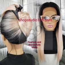 360 mutipart pink ombre lace human wig