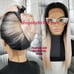 360 mutipart pink ombre lace human wig